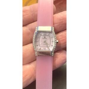 Women's Croton Watch, Lavender Tint MOP Face, Translucent Band, Crystal Accents